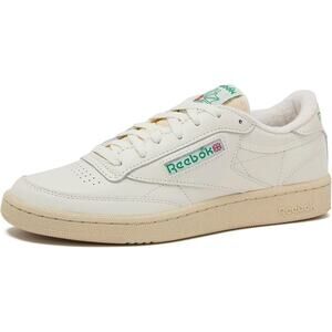 NWT Reebok unisex Kid's Club C Vintage Tennis White Shoes, white/Glen Green, 5